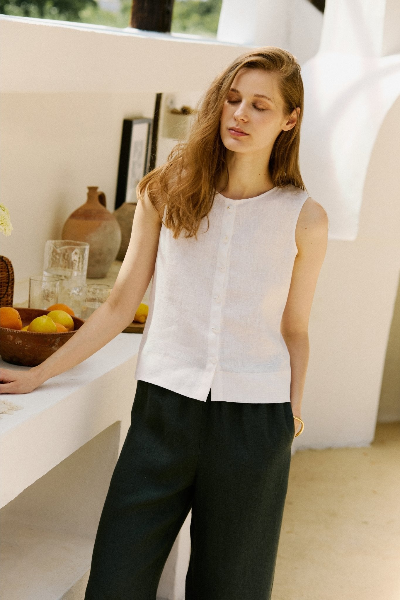 Julie Top White