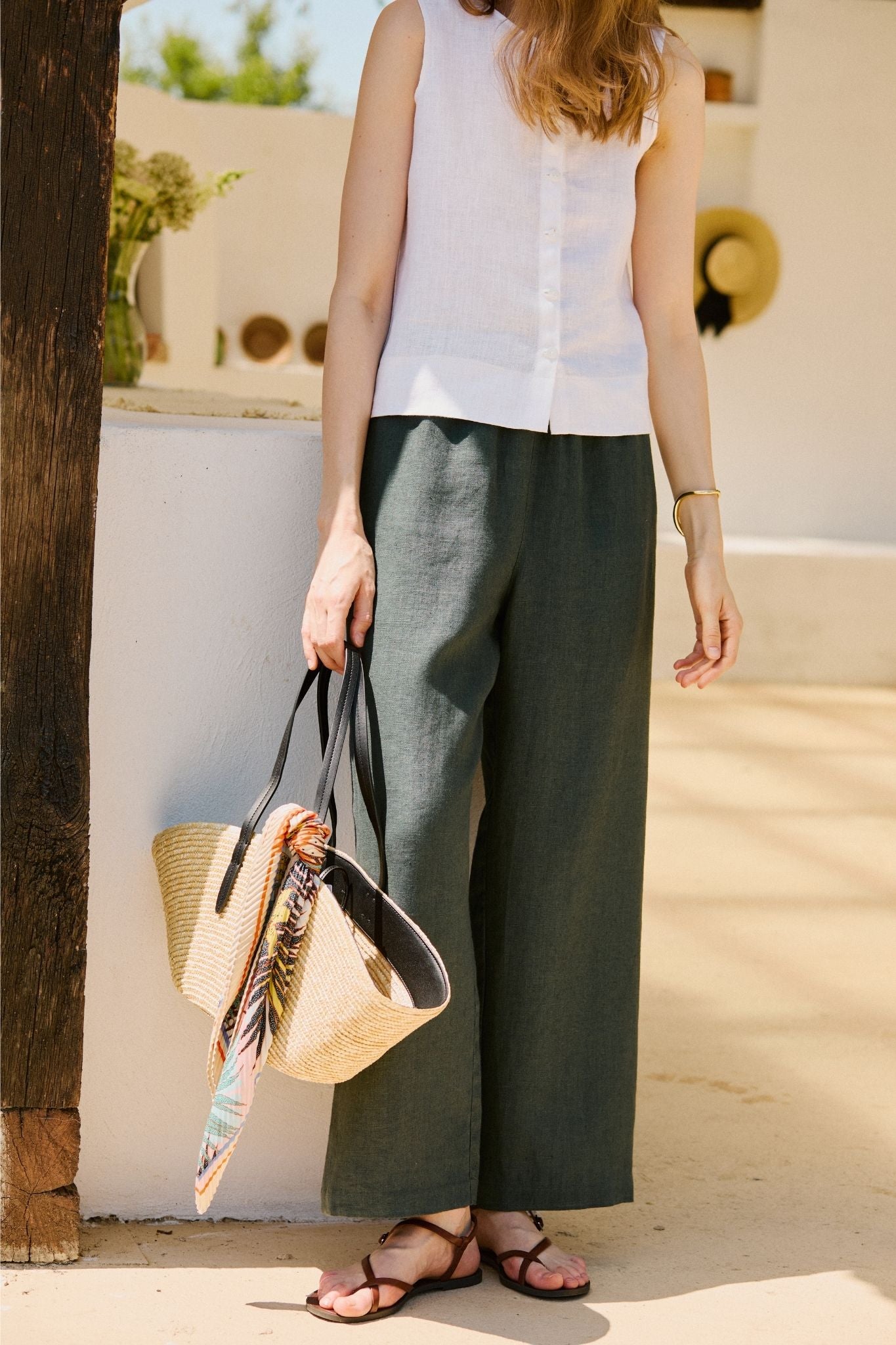 Pantaloni din in Maggie