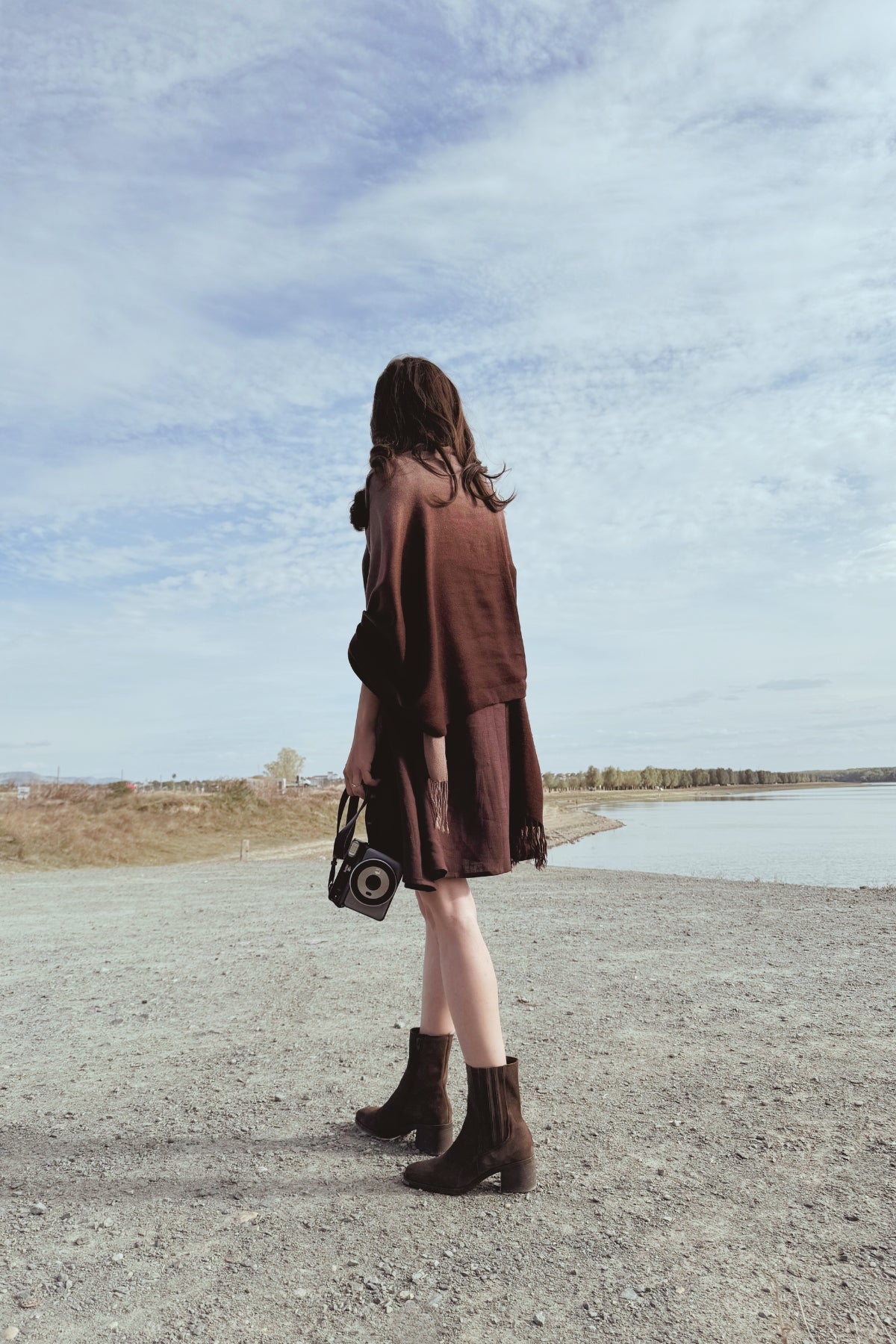 Carol Flared Dress in Dark Chocolate